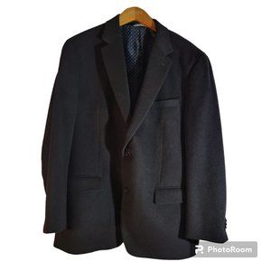 Michael Michael Kors Camel Hair Blazer Mens 42R Black Sports Coat Double Vent